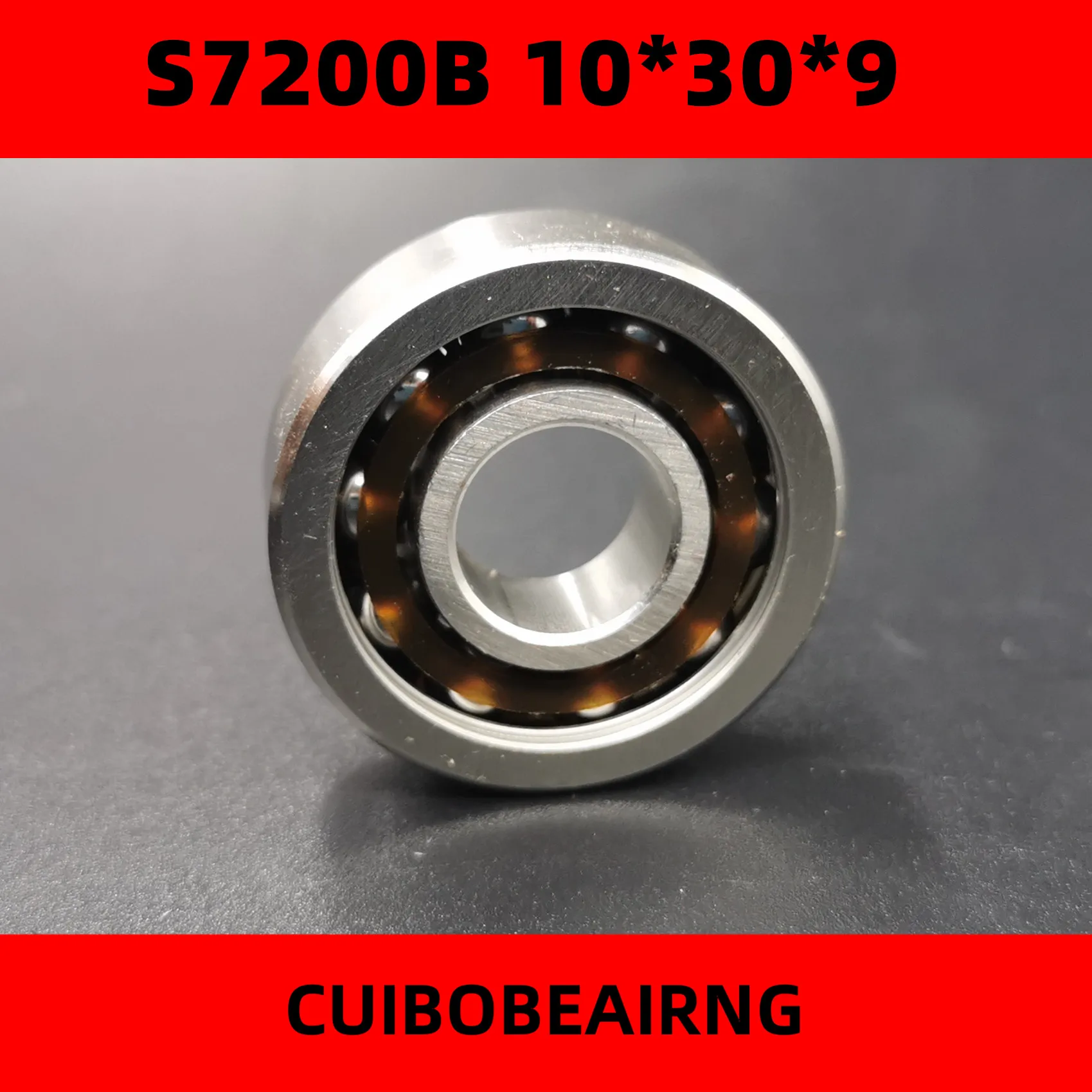

Stainless Steel Angular Contact Ball Bearing S7200 S7200B 2RS Size:10x30x9mm
