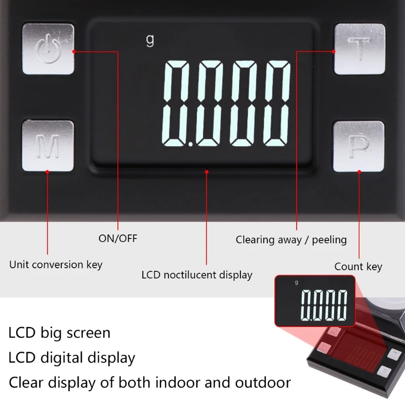 50 г/100 г Электронные весы lcd Цифровые 0,001 г портативные миллиграммовые ювелирные весы 94 шт