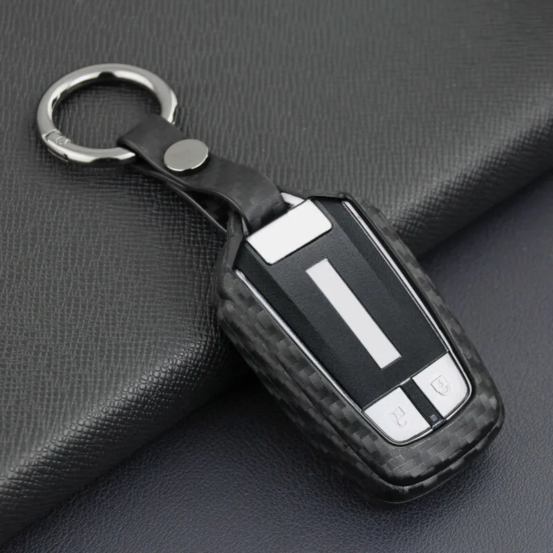 

For Isuzu D-Max MU-X 2017-2019 Key Case TPU Carbon Fiber Holder Housing