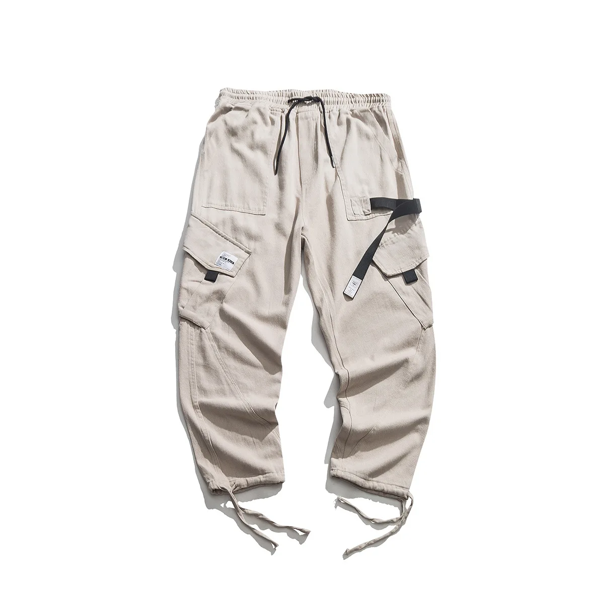 

Luoye luo ye 2019 Autumn New Style Japanese-style Origional Magic Button Drawstring Workwear Ankle Banded Pants 19k033