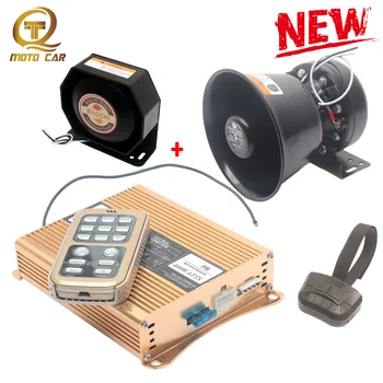 

Wireless Control Car Siren Alarm Horn Loud Speaker Tone 400w 12V For Car Police Siren Train Boat Ship MIC System Megaphone