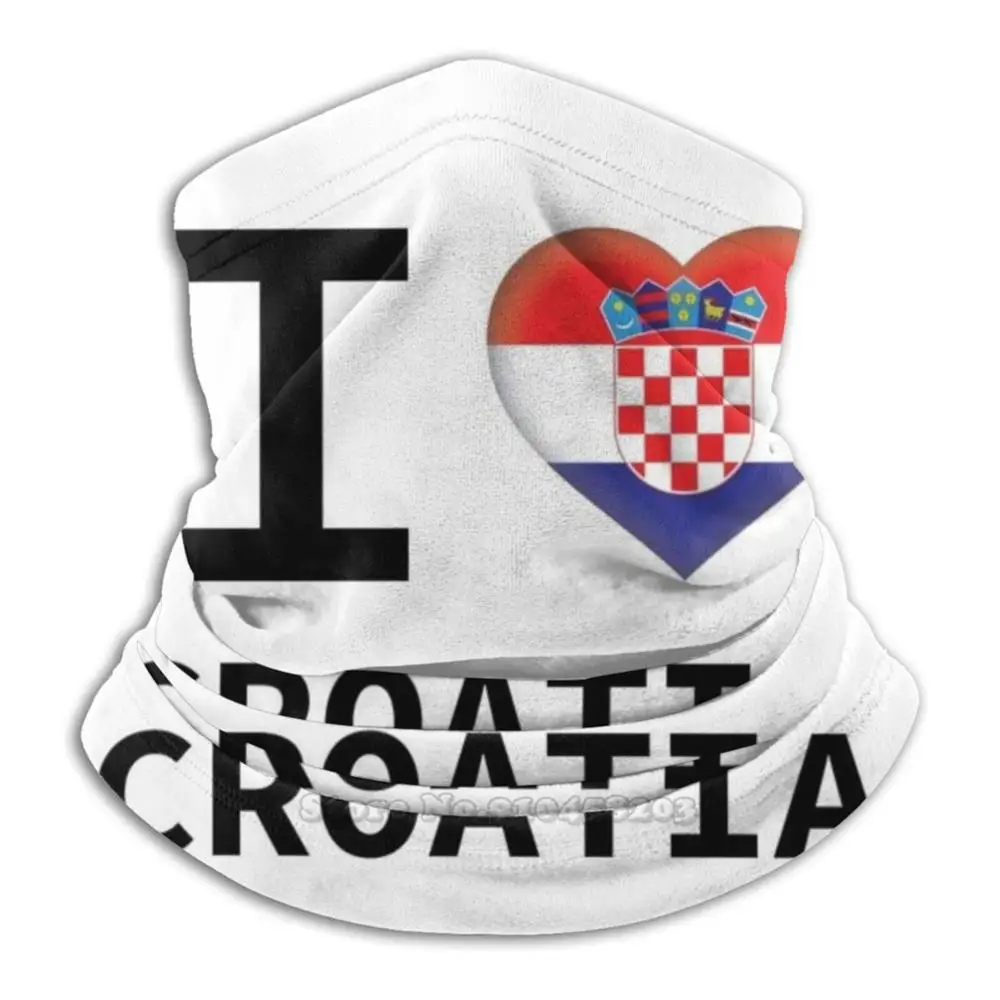 I Heart Croatia бандана шарф-маска Теплый головной убор на шею Mxdesign Хорватия Страна Флаг