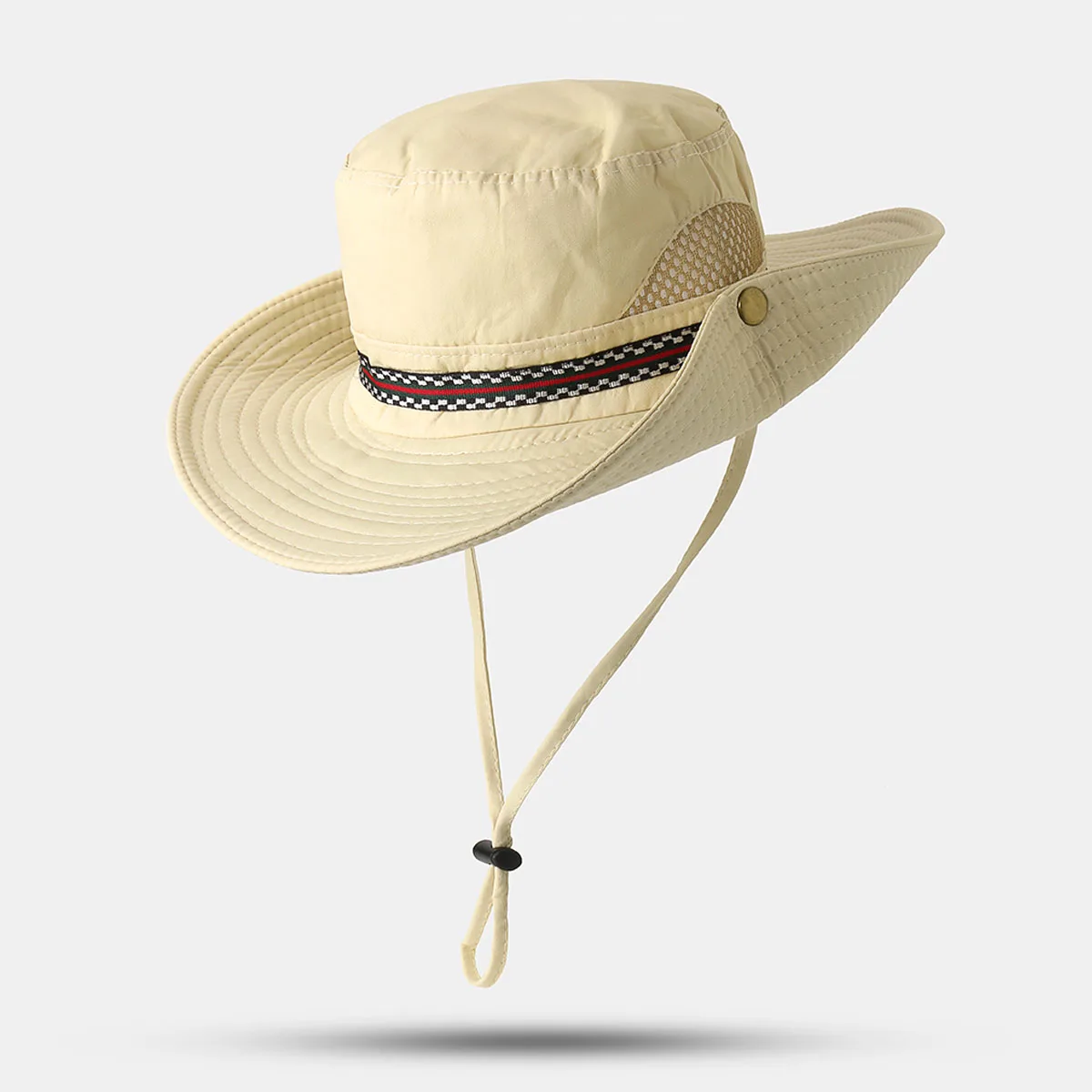 beige Однотонные солнцезащитные шапки для мужчин походные кепки для рыбалки с широкими полями анти-УФ Пляжные кепки мужская женская панама летняя походная Новинка - Цвет: beige