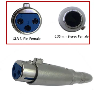 

1/4" 6.35mm Stereo Female Jack to XLR 3-Pin Female Audio Cable Mic Adapter free shipping