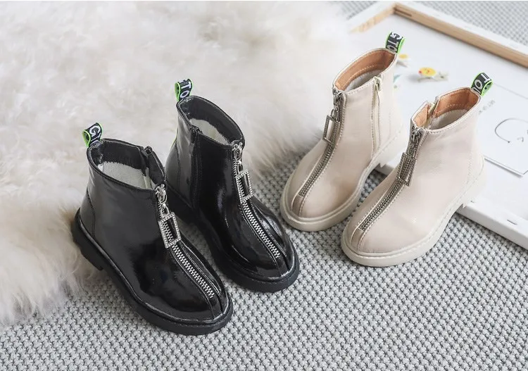 

Oeak Kids Boots For Girls PU Leather Children Spring Autumn Fashion waterproof Martin Boots Winter Casual Teenager Shoes 26-36