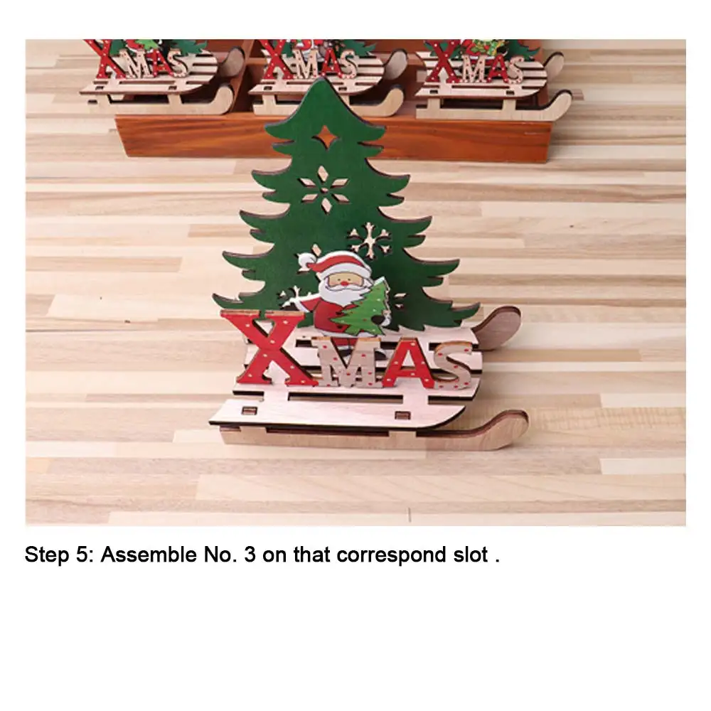 DIY Material Package Wood Christmas DIY Christmas Tree Christmas Decorations Santa Claus Entertainment Gift Manual Product