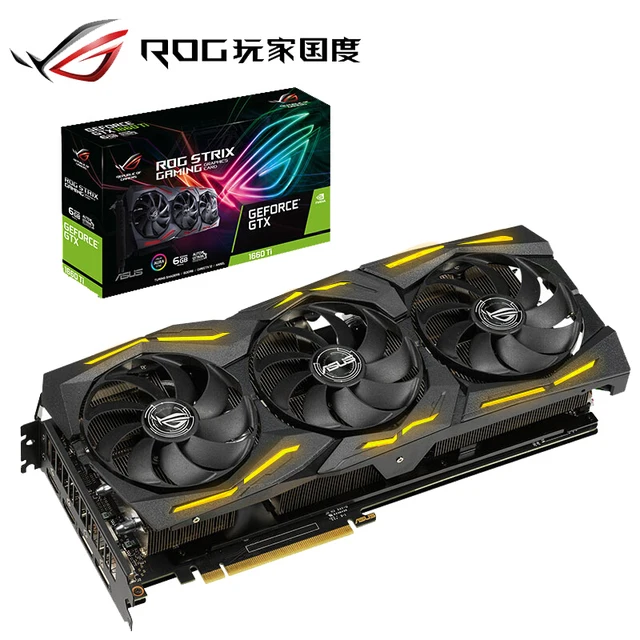 $US $388.88  Asus ROG-STRIX-GTX1660TI-A6G-GAMING 6G discrete graphics computer game graphics card GTX1660Ti 6G D