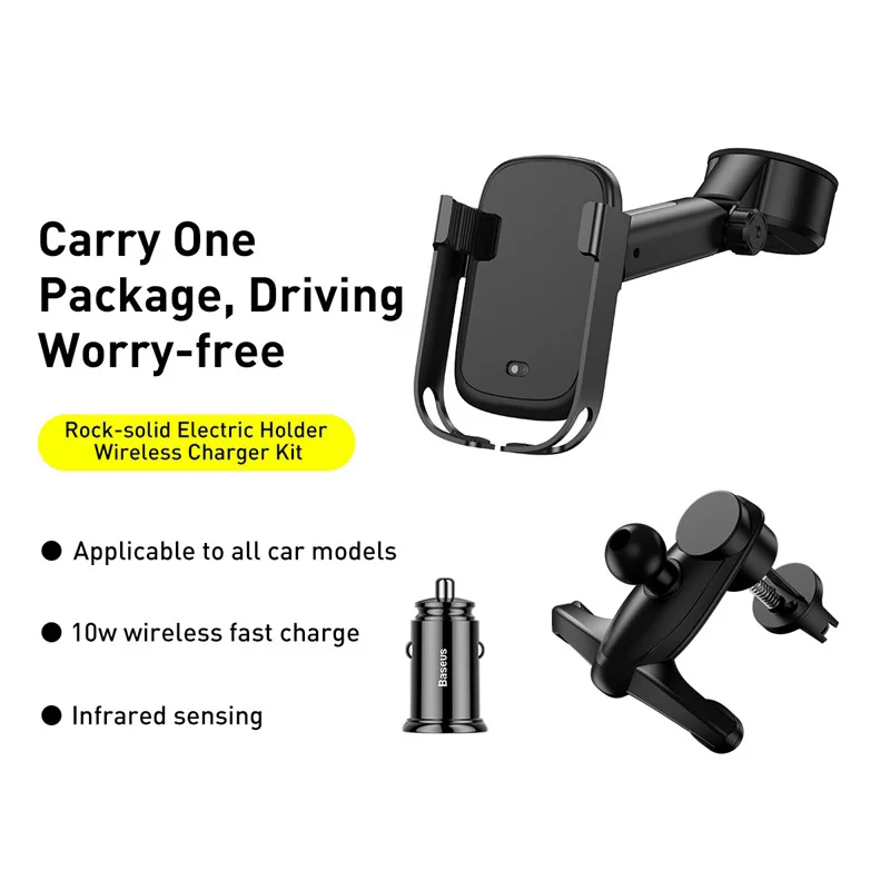 Baseus Car Wireless Charger Phone Holder in Car