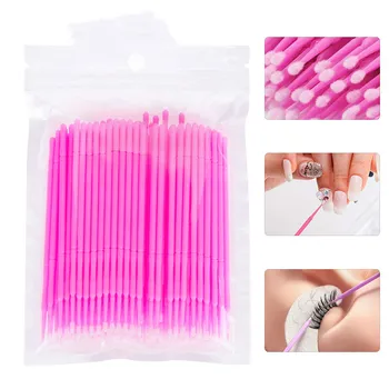 

100Pcs/bag Disposable Micro Brush Eyelashes Extension Individual Lash Removing Swab Micro Applicators Brush Eyelash Make up Tool
