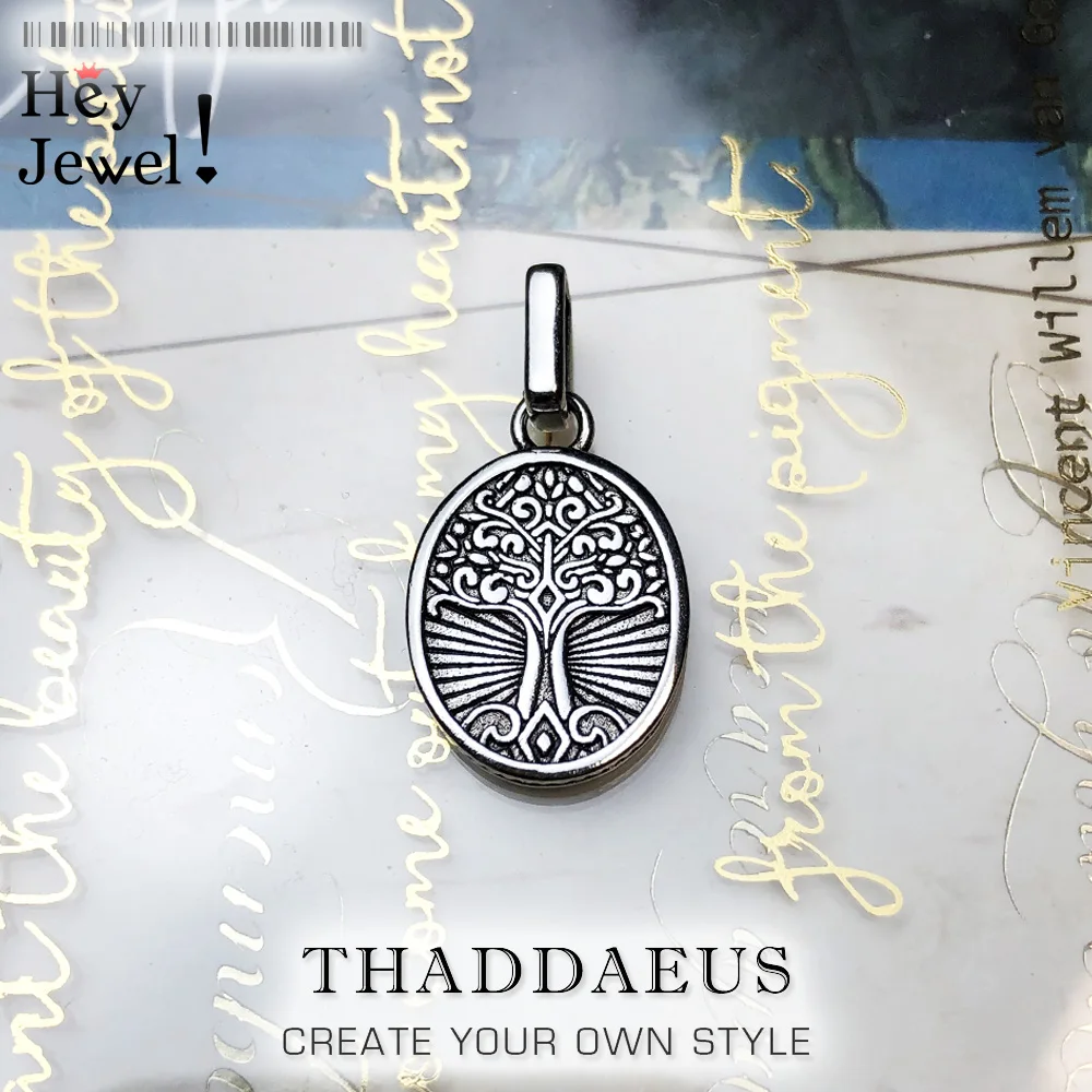 Кулон со стильным деревом овальной формы летняя романтическая мода 2020 серебро 925