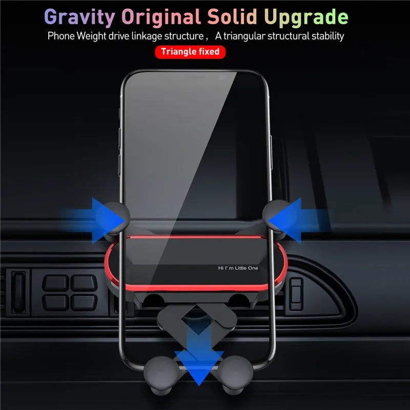 USLION Gravity Автомобильный держатель для телефона в Автомобиле вентиляционное отверстие Клип держатель для телефона GPS Держатель с подставкой для iPhone X samsung Xiaomi huawei