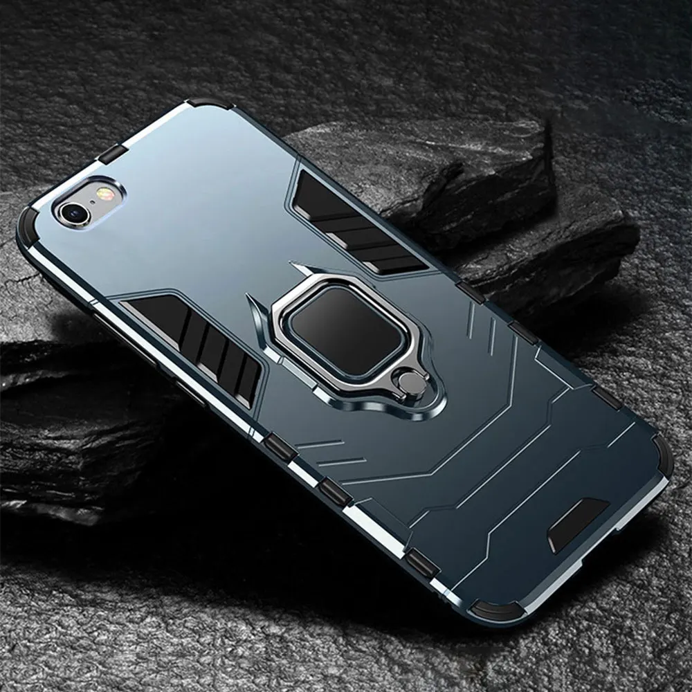 Navy Армированный чехол для телефона для Xiao mi Red mi 6 6pro Примечание 4X5 6pro 7 комбо-чехол для Xiaomi mi 8 SE A1 A2 макс 3 Pocophone F1 чехол Fundas - Цвет: Navy
