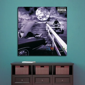 

Eminem Slim Shady poster Music Album Cover Poster Print on Canvas Wall Art Home Decor No Frame