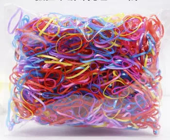 

500bag 500pcs/bag Children TPU Rubber Bands Ponytail Holder Elastic Hair Band