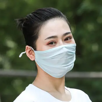 

Summer Fresh And Anti Smell Dustproof Anti-fog Ice Silk Mouth Masks Breathable J6PB