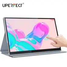 UPERFECT-Monitor portátil QLED sensible a la presión, pantalla táctil IPS de 15,6 pulgadas, 100%, DCI-P3, 100%, RGB, 500 Nits