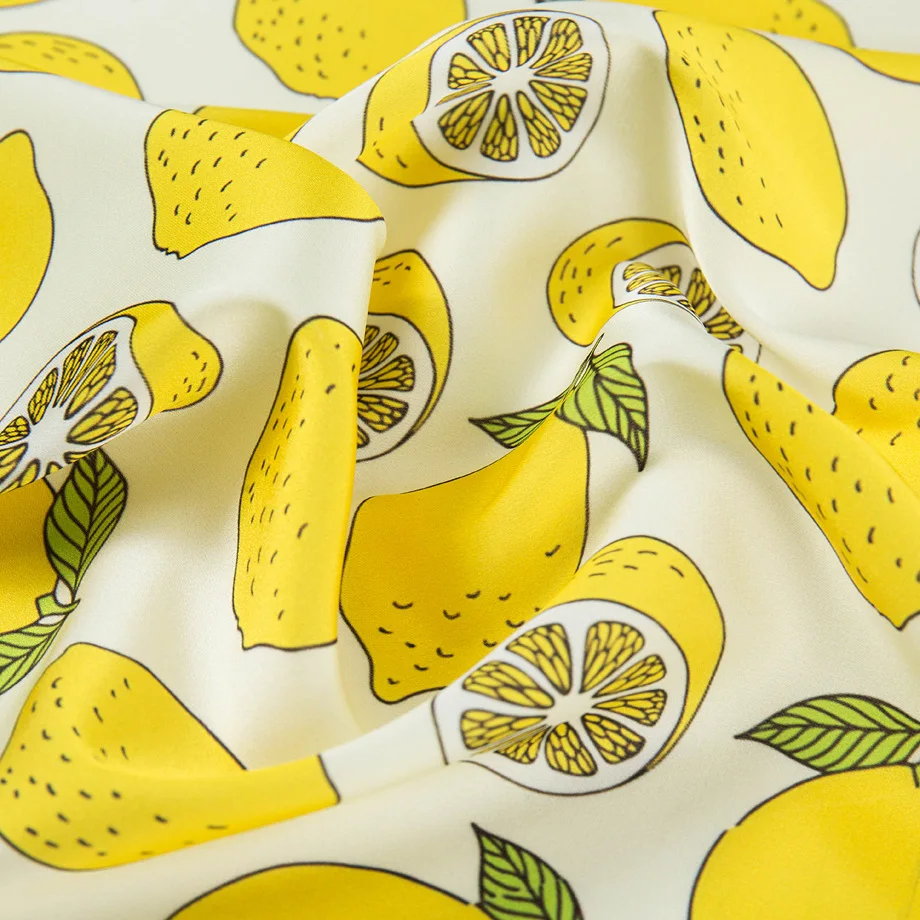 Bright Color Spring Summer Small Square Silk Scarf For Women Female Neck Scarfs Printed Lemon Hair Scarf Girls Kerchief 50X50CM 3