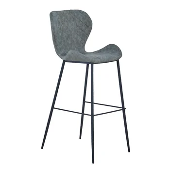 

European Style Iron Bar Chair Modern Simple Bar High Stool Back Bar Stool Front Desk Cash Register High Stool Household