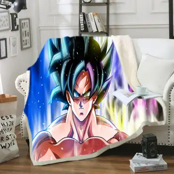 

Dragon Ball 3D Printed Sherpa Blanket Couch Quilt Cover Travel Bedding Outlet Velvet Plush Throw Fleece Blanket Bedspread DB5