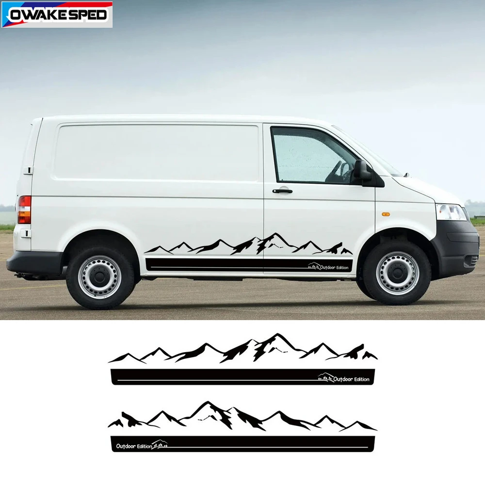 OceanAutos Adesivo per Auto per VW Multivan T5 T6,2pcs/ / / Adesivi per la/ Messa a Punto/ del Corpo Vettura California Edition Side Stripe Auto Vinyl Decal Styling