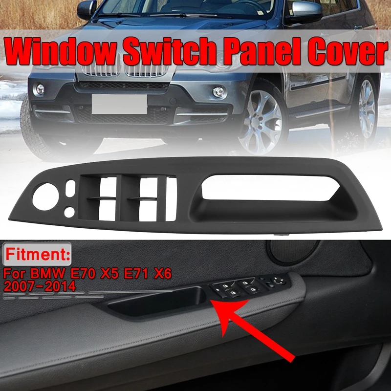 Car Driver Door Front Left Window Switch Contro Panel Cover Trim Frame
