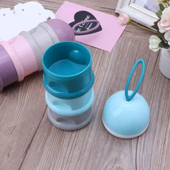 

2020 New Portable Newborn Baby Feeding Milk Container Infant Kids Formula Milk Powder Three Grid Candy Snacks Supplies Boxes