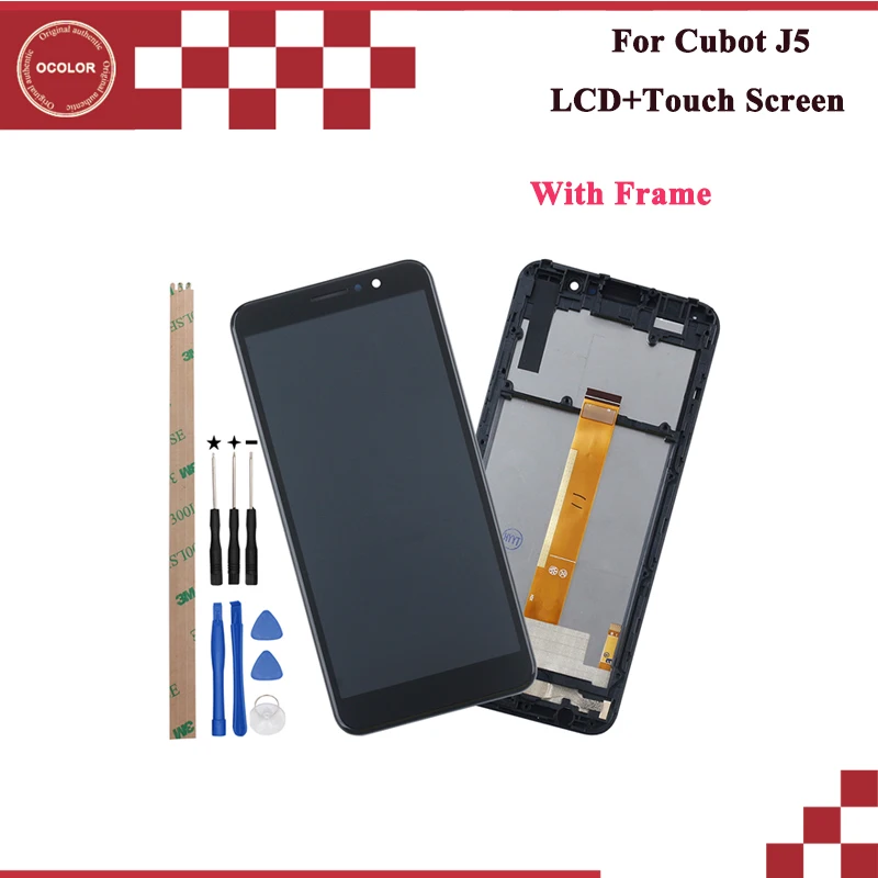 Ocolor для Cubot J5 ЖК-дисплей и сенсорный экран 5 ''Замена t с инструментами клей
