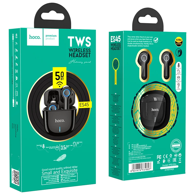 HOCO ES45 TWS Bluetooth 5.0 Earphone 3D 