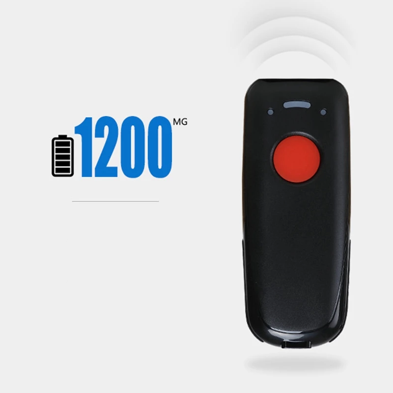 Wireless Bluetooth Barcode Scanner Portable Reader Red Light Ccd Bar Code Scanner for Ios Android Windows