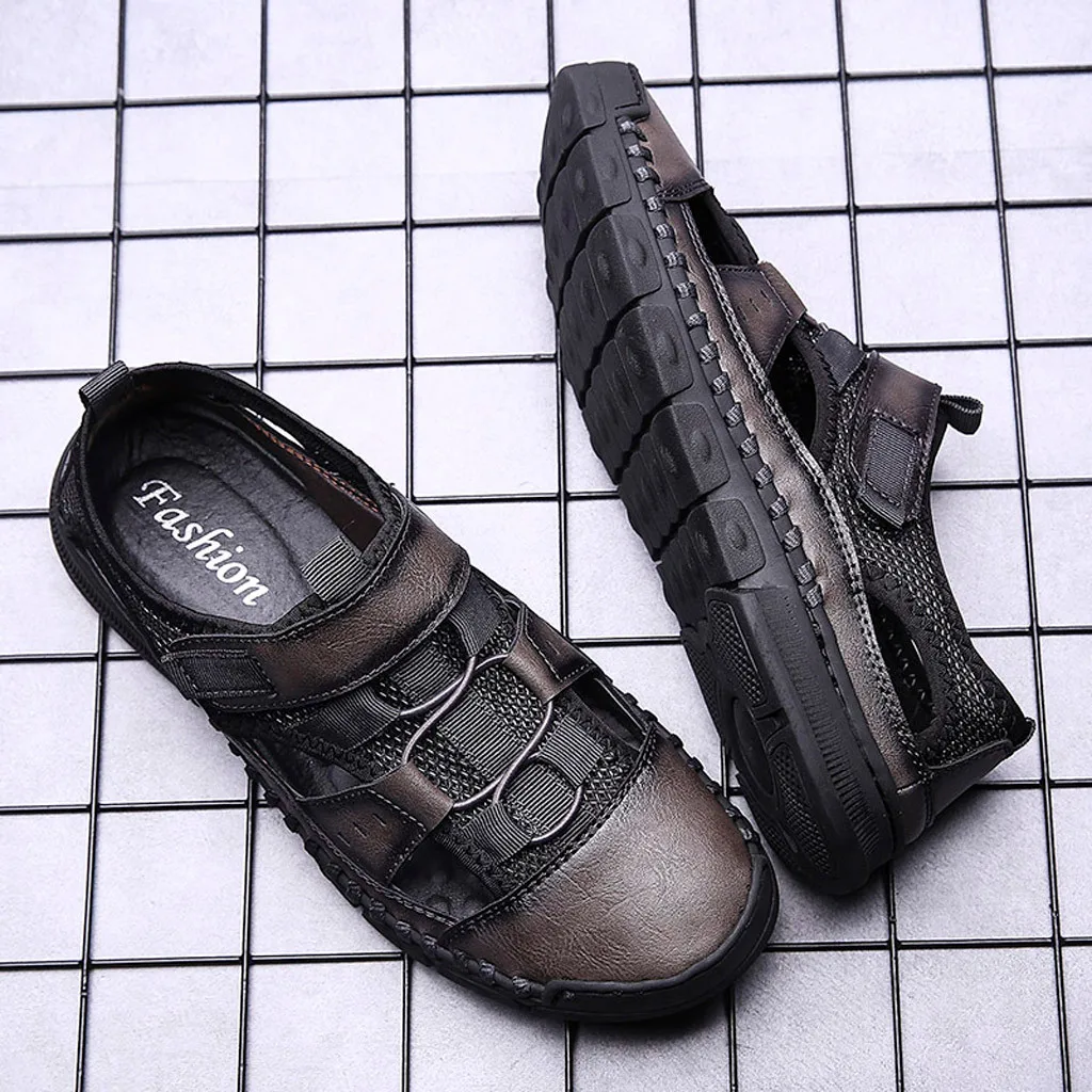 Vogue Men Sandals Summer Men Shoes Breathable Trend Beach Solid Sports Slippers Outdoor Large Size Flat Casual Wild Jun21