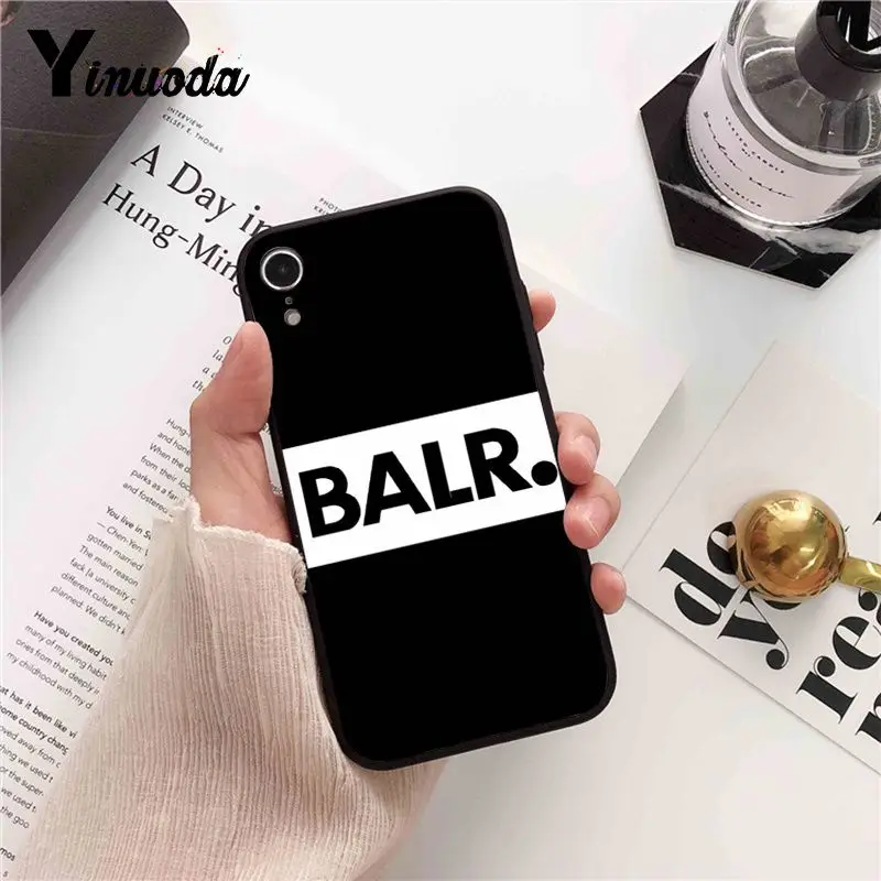 Yinuoda Cool balr log роскошный высокий протектор на конце чехол для телефона для iPhone 8 7 6 6S 6Plus X XS MAX 5 5S SE XR 10 чехол 11 pro max - Цвет: A9