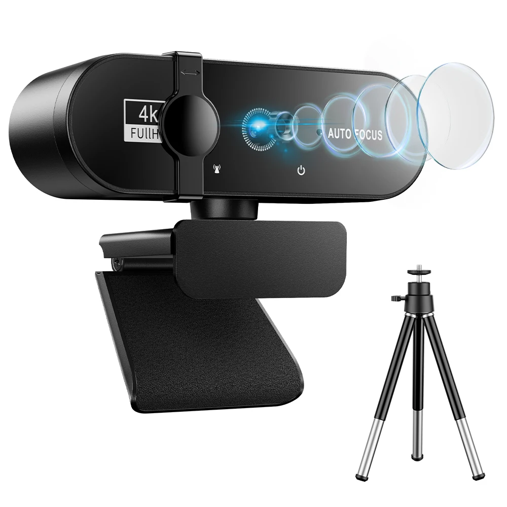 Pc Webcam 2k 4K 1080p Web Camera Can With Microphone Tripod For Pc 1080p Autofocus to Computer Usb Full Hd