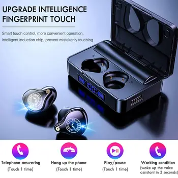 

XS PLUS Wireless Bluetooth 5.0 Earphone Dual Call Power Display Sports Noise Reduction Mic Earphone Large-capacity Charging