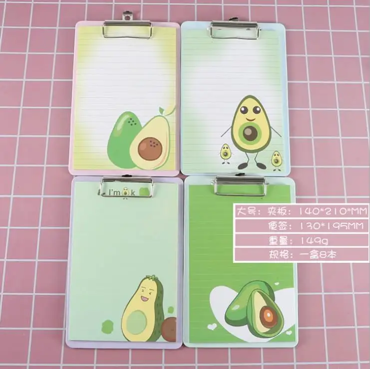 43% 8 шт авокадо мультфильм качающаяся фанера post-it Студенческая портативная книга