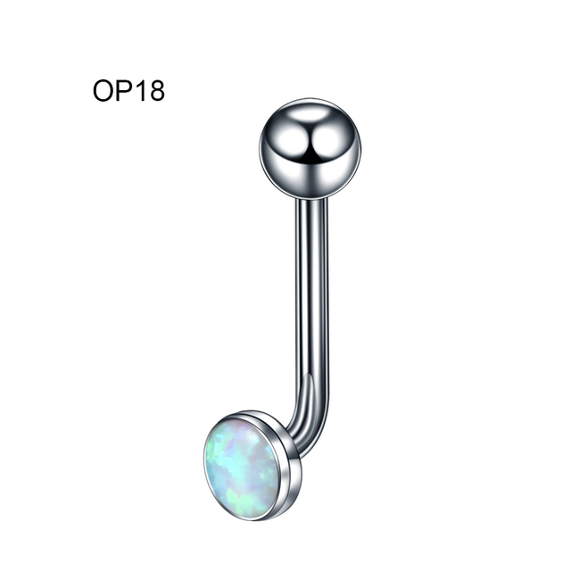 Titanium Ear Septum Helix Tragus Opal CBR Piercings Christina Vertical Hood Labret Dermal Anchor Earrings Piercing Jewelry