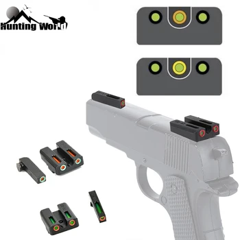 

Tactical Combat Notch Front Rear Red Green Fiber Optical Sight fot Hunitng Glock G17/17L /19/22/23/24/26/27/33/34/35/38/39