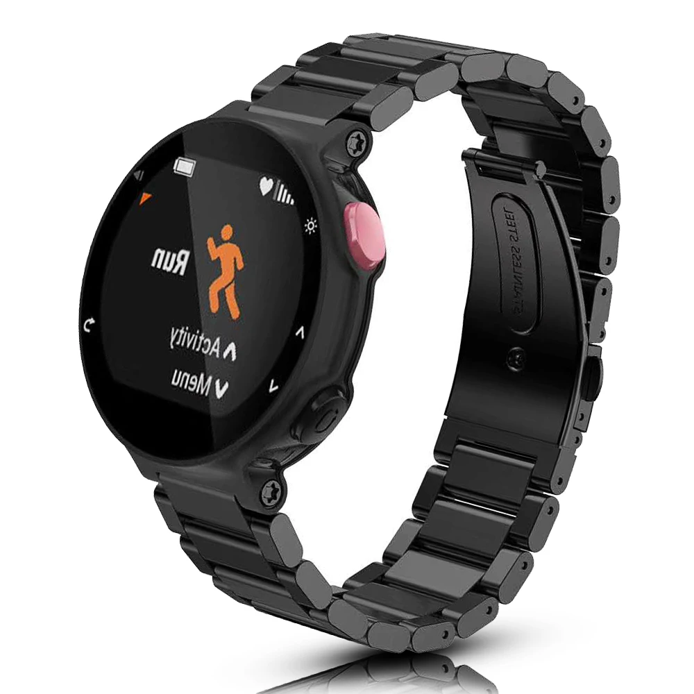 Металлический складной ремешок с пряжкой для Garmin Forerunner Band 235/735/220/230/620/630