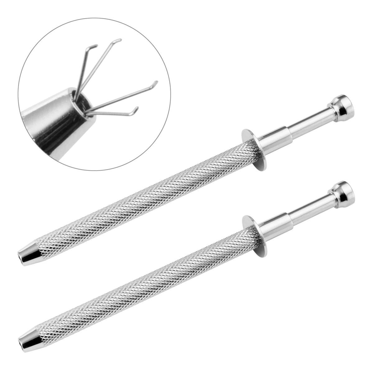 Thinp 2 Pieces Piercing Ball Grabber Tool, Stainless Steel Jeweler's Pick  Up Tool 4 Prong Diamond Claw Tweezers Pearl Grabber Pick Up Tool for Tiny
