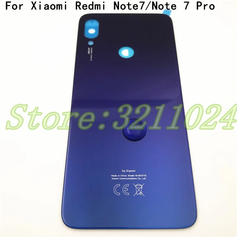 Для Xiaomi Redmi Note 7 Чехол задняя 3D стекло Задняя Дверь Корпус Замена для Redmi Note 7 Note7 Pro крышка батареи