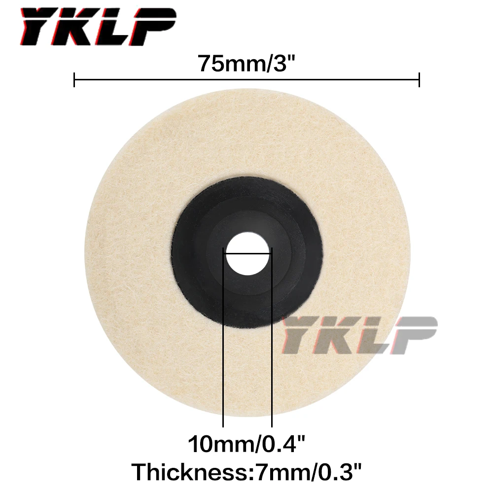 10pcs 50mm/75mm Wool Polishing Wheel Beige Buffing Pads Grinding Angle Grinder Wheel Felt Polisher Disc For Stainless Steel 8 10pcs 50mm/75mm Wool Polishing Wheel Beige Buffing Pads Grinding Angle Grinder Wheel Felt Polisher Disc For Stainless Steel