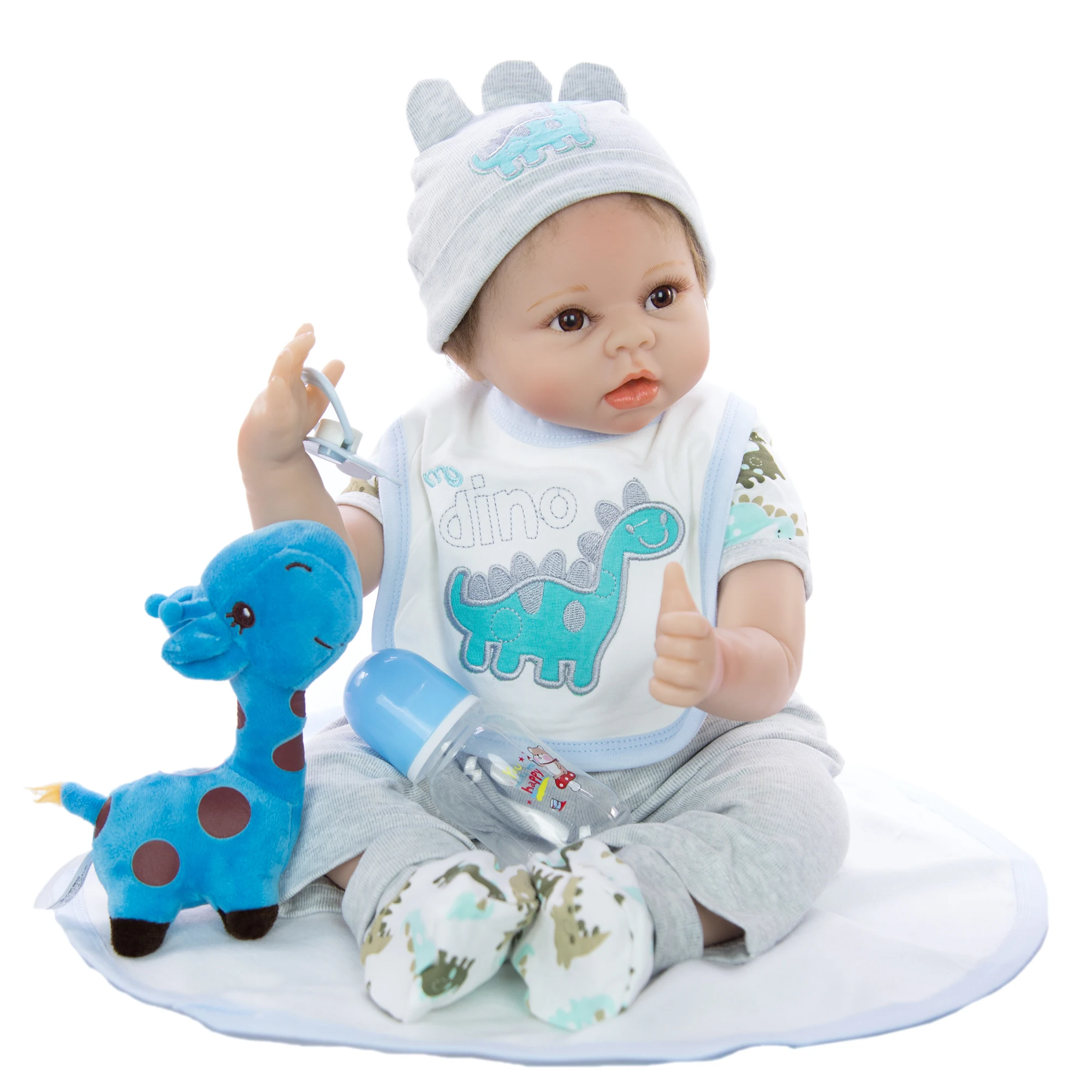 

KEIUMI Baby Reborn Dolls Boy Boneca 22" Soft Silicone Reborn Baby Doll Toy 55 cm Realistic Toys For Children Gifts