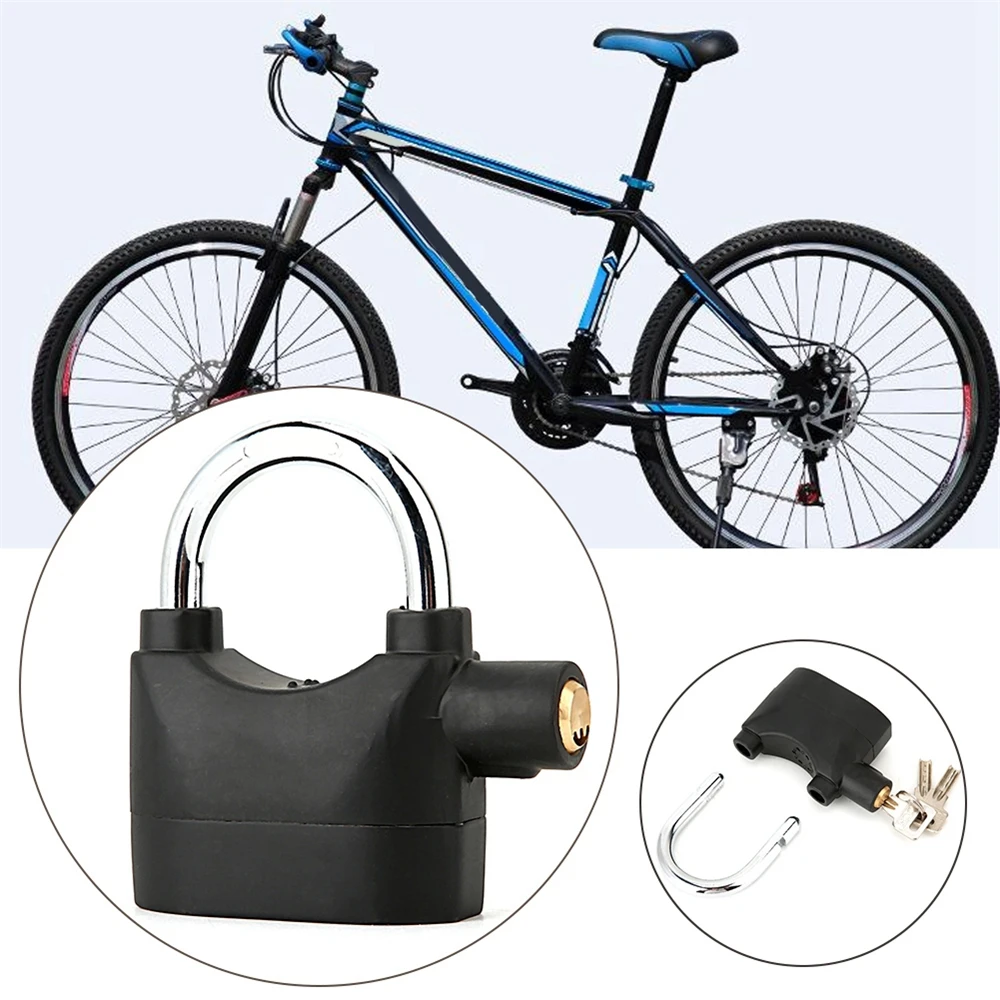 Waterproof Smart 110dB Siren Alarm Padlock Alarm Lock For Motorcycle Bike Bicycle Doors Windows Security door handle alarm