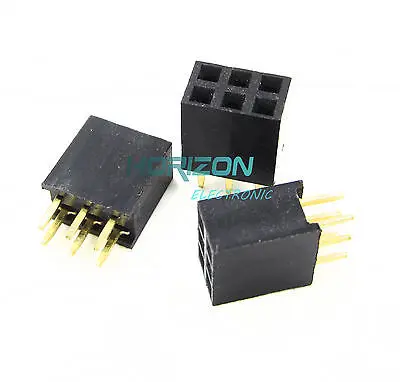 

20PCS 2X3 Pin 6P 2.54mm Double Row Female Straight Header Pin Strip HOT