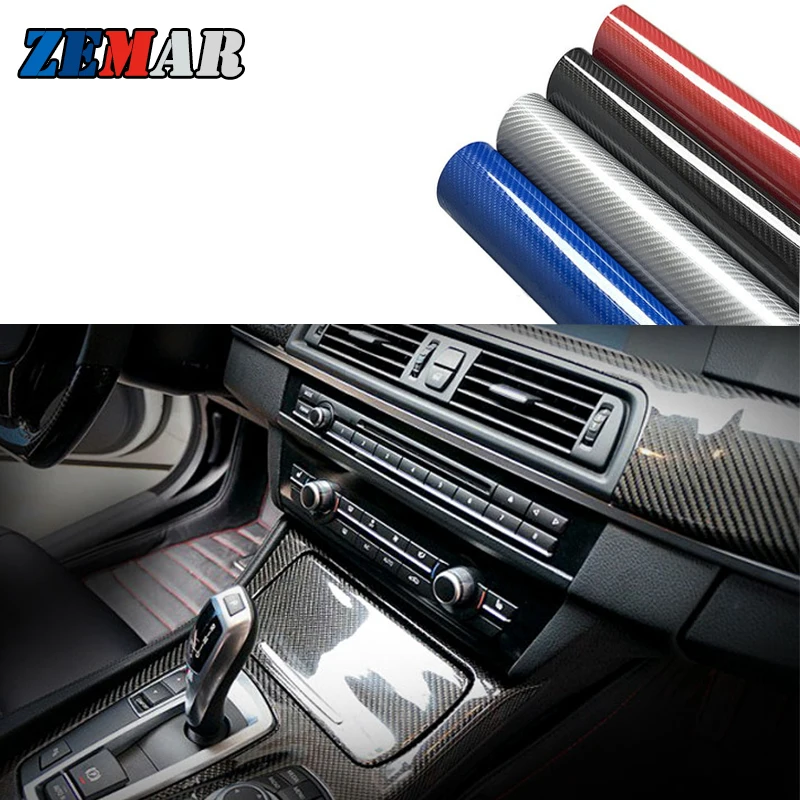 Pegatinas fibra de carbono brillante para coche, accesorios interiores para E46 coupe E34 E30 E92 serie 1 E87 E83 F25 X6 X1 F11 F22 F34|Pegatinas para coche| -