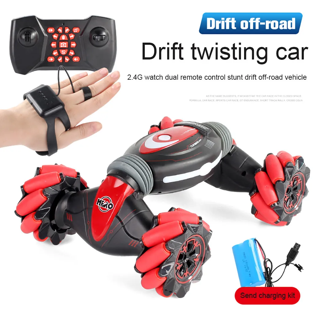Xmas Stunt RC Cars 2.4G Drift Rotate 360 degrees LED Gesture Sensing VehicleDrift Car Driving Toys for Gifts Z124 | Игрушки и хобби