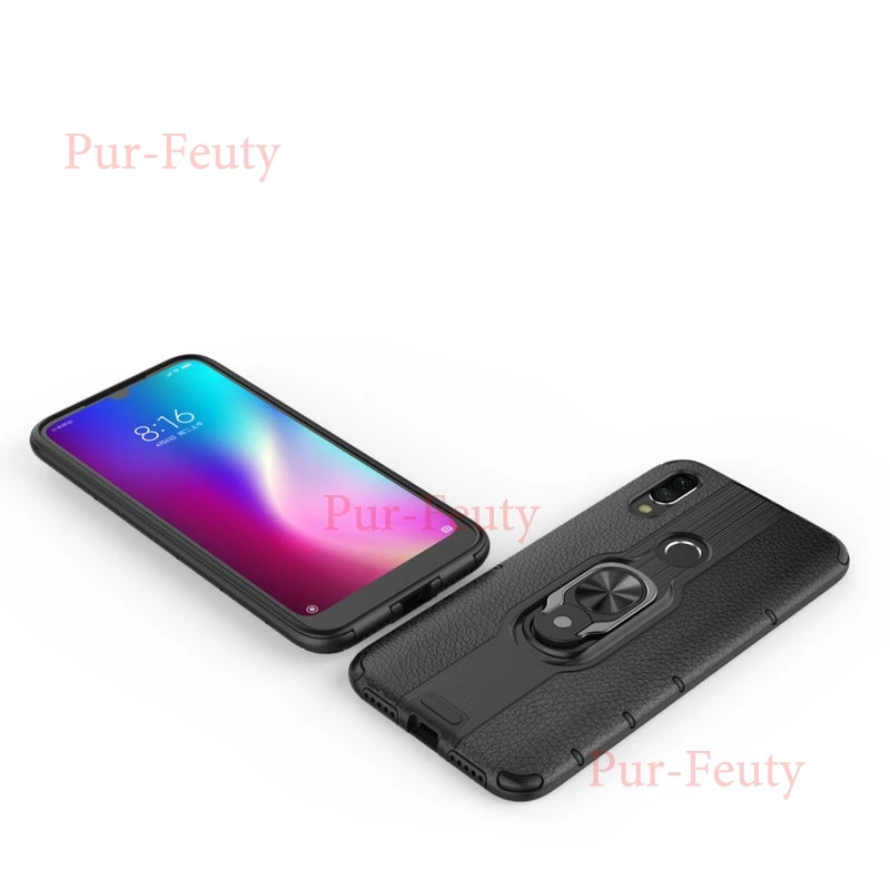 Чехол на Xiaomi Redmi 7 M1901F7E роскошный Броня Мягкий противоударный силиконовый бампер магнитное кольцо Броня чехол для Xiaomi Redmi 7