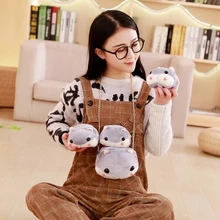 Прекрасный PP Хлопок Размер Хомяк Сумка через плечо милые девушки сумка на плечо открытый монета мобильный телефон Хранение Кошелек держатель для карт