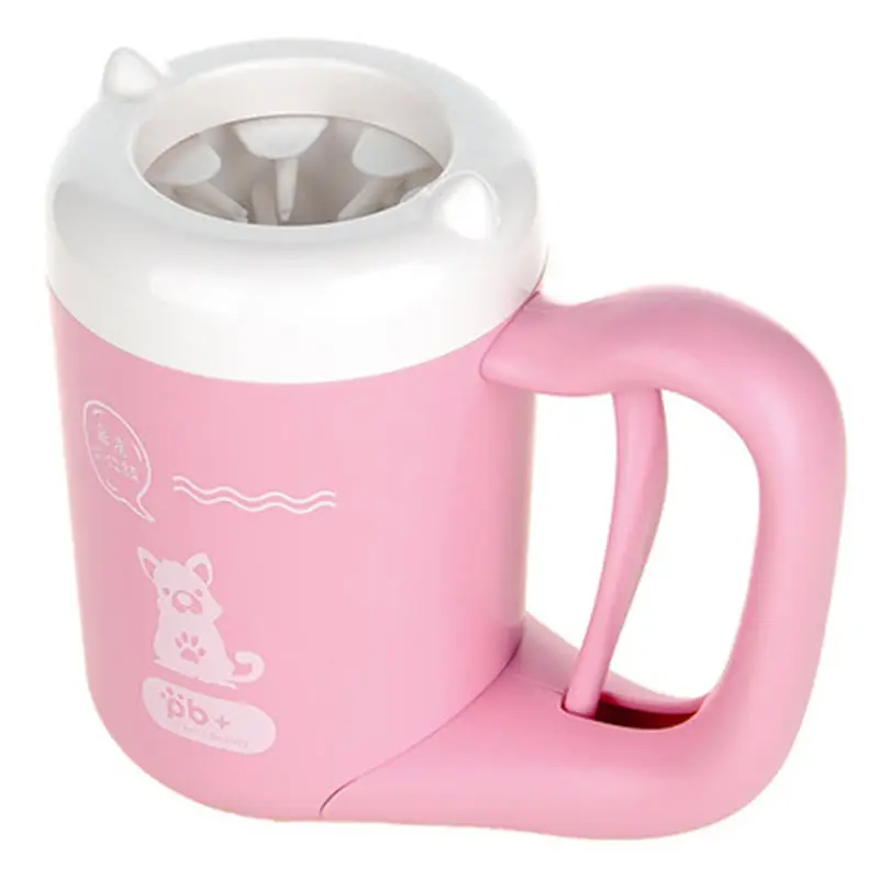 Pink Силиконовая мягкая щетка для чистки ног для питомцев кошек и собак, щетка для мытья лап, ведро для мытья собак, товары для чистки собак, аксессуары - Цвет: Pink