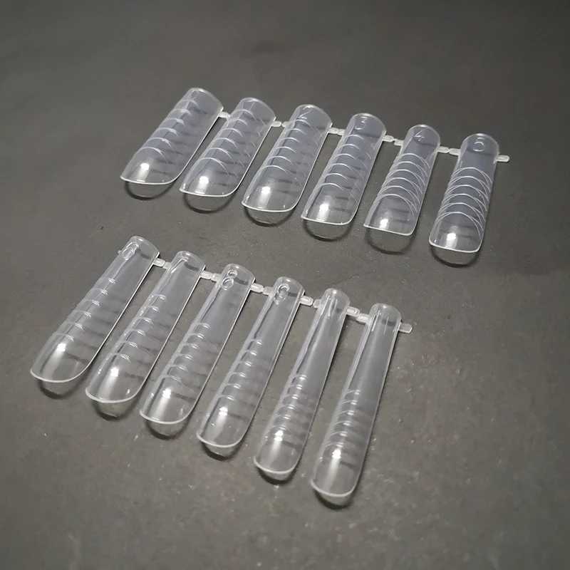 

New Dual Nail Forms Guide Mold Builder Manicure Tools Transparent Tips Nails Art UV Gels System Thick Extented Coffin Model