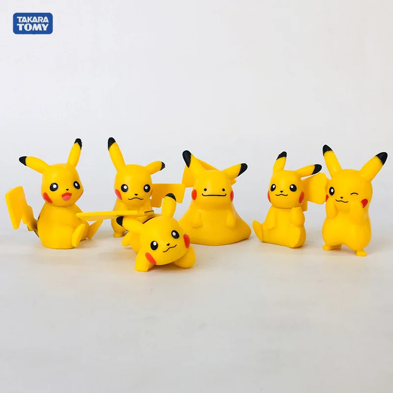 

Takara Tomy 6PCS/set Pikachu Blind Box Action Figure Pokemon Pikachu Elf Series Ball Children Toy Christmas Gifts